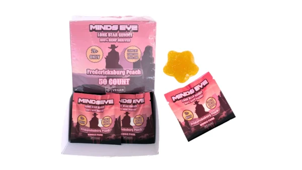 Minds Eye 50mg THC Gummies, Lone Star Gummies 50ct Box